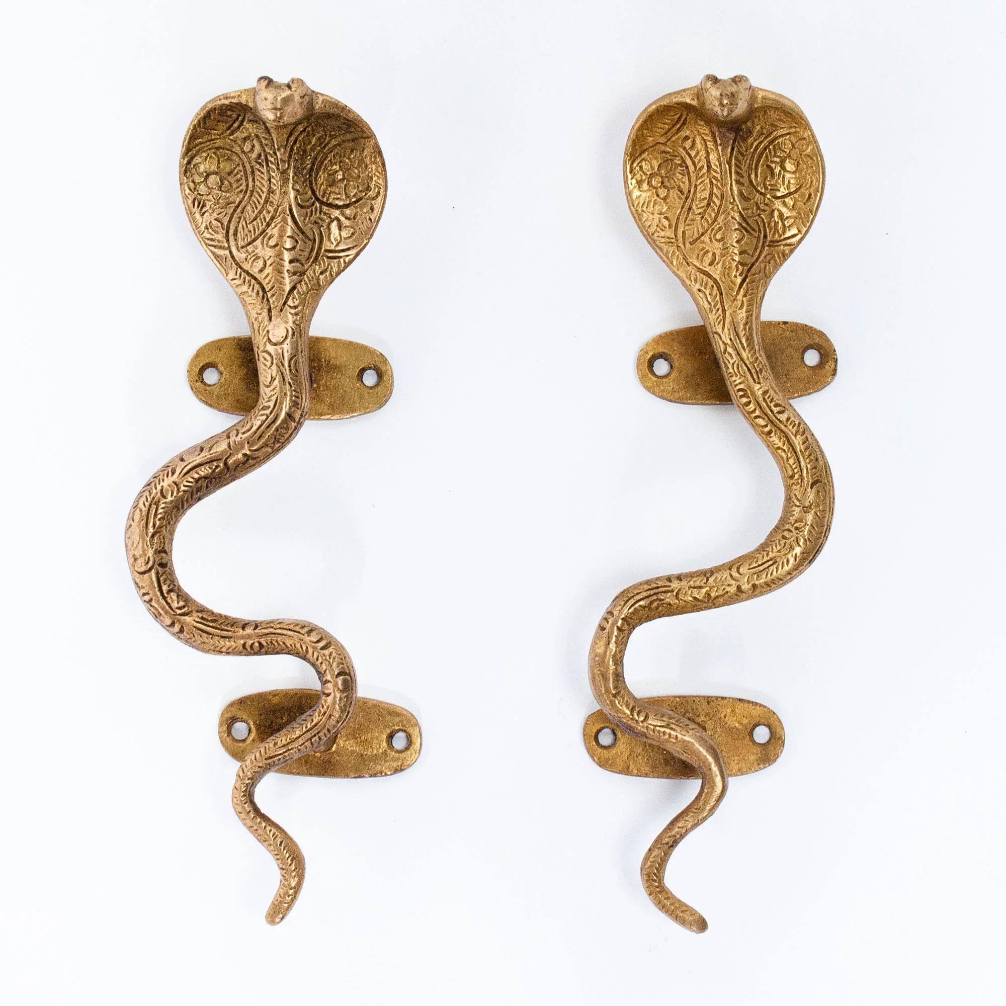 Small Architectural Bronze Cobra Hardware Right - Image 3