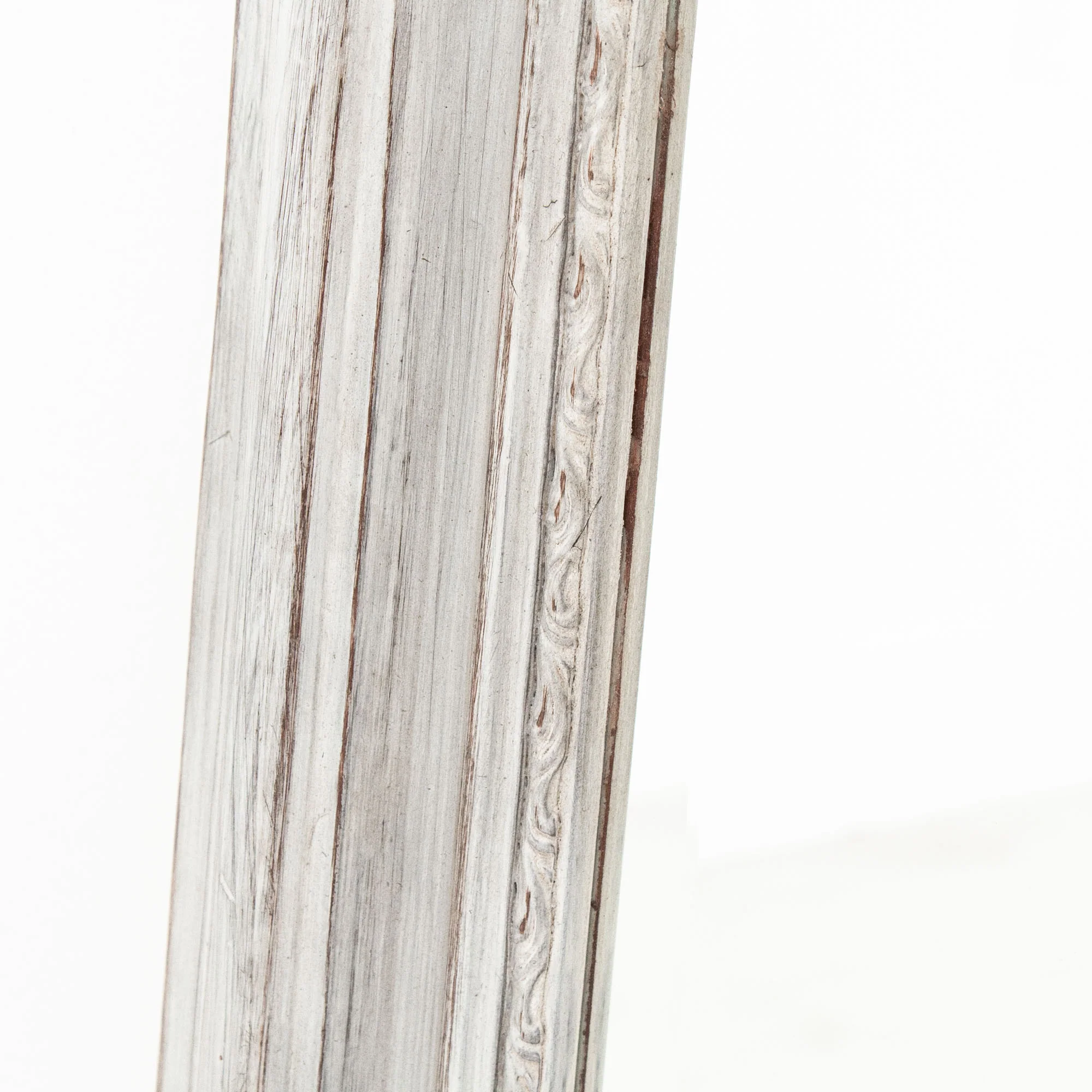Small Grey Wash Mirror with Decorative Wreath Top - Image 5