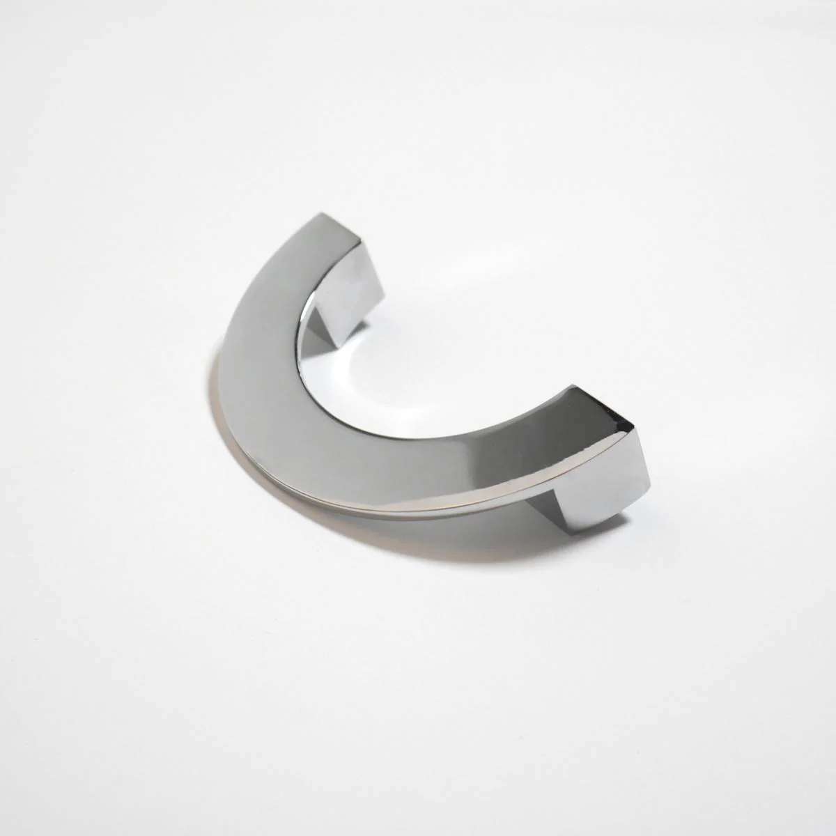 Small Half Moon Semicircle Pull Handle Chrome - Image 3
