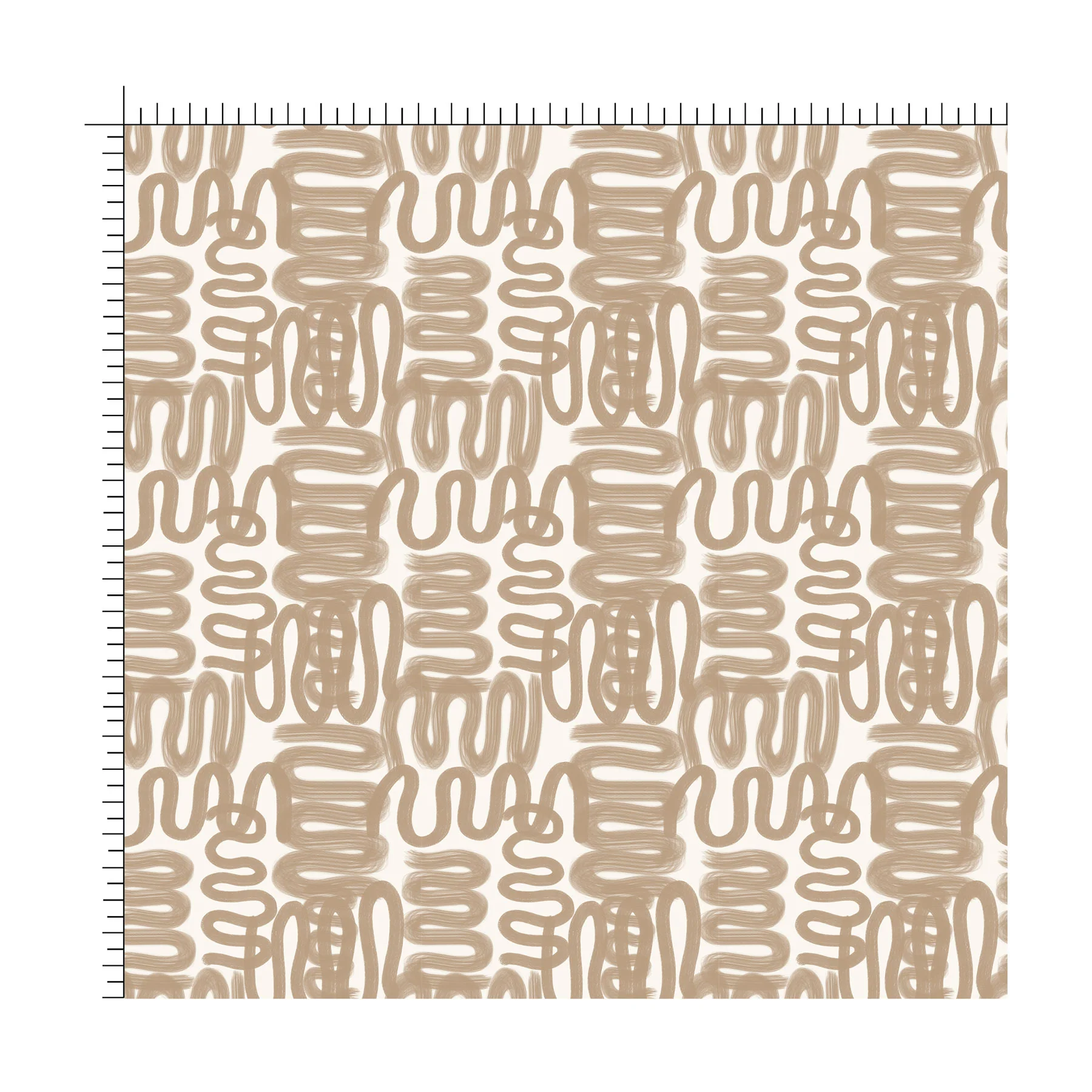 Squiggle Bark on Cream Fabric - Image 2
