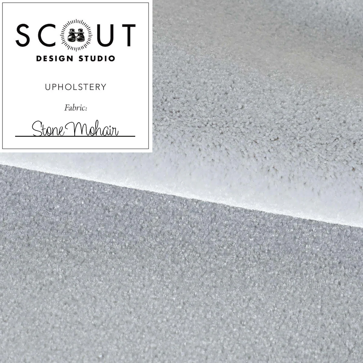 Stone Vegan Mohair Fabric Sample