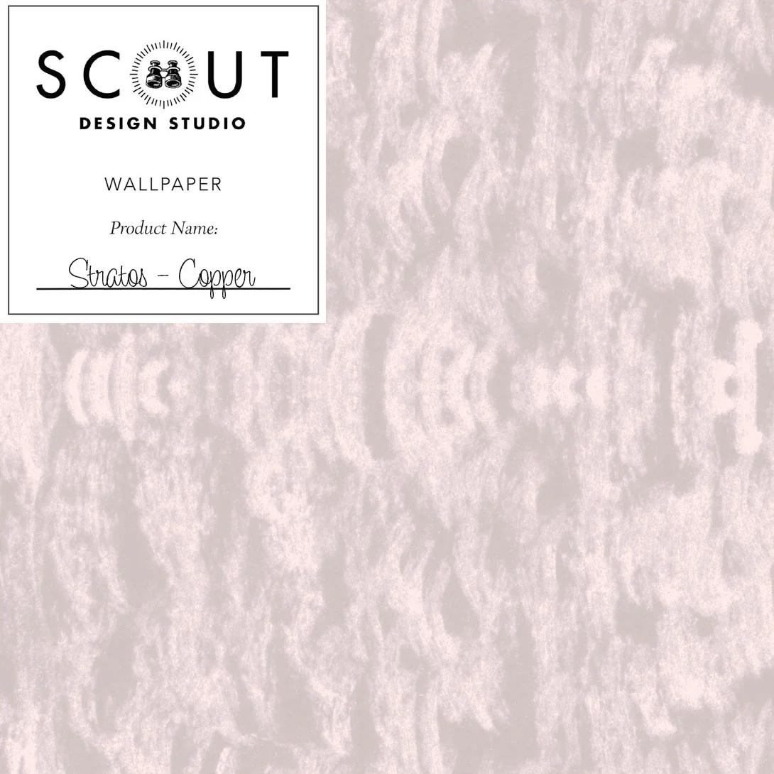 Stratos Wallpaper in Copper Sample