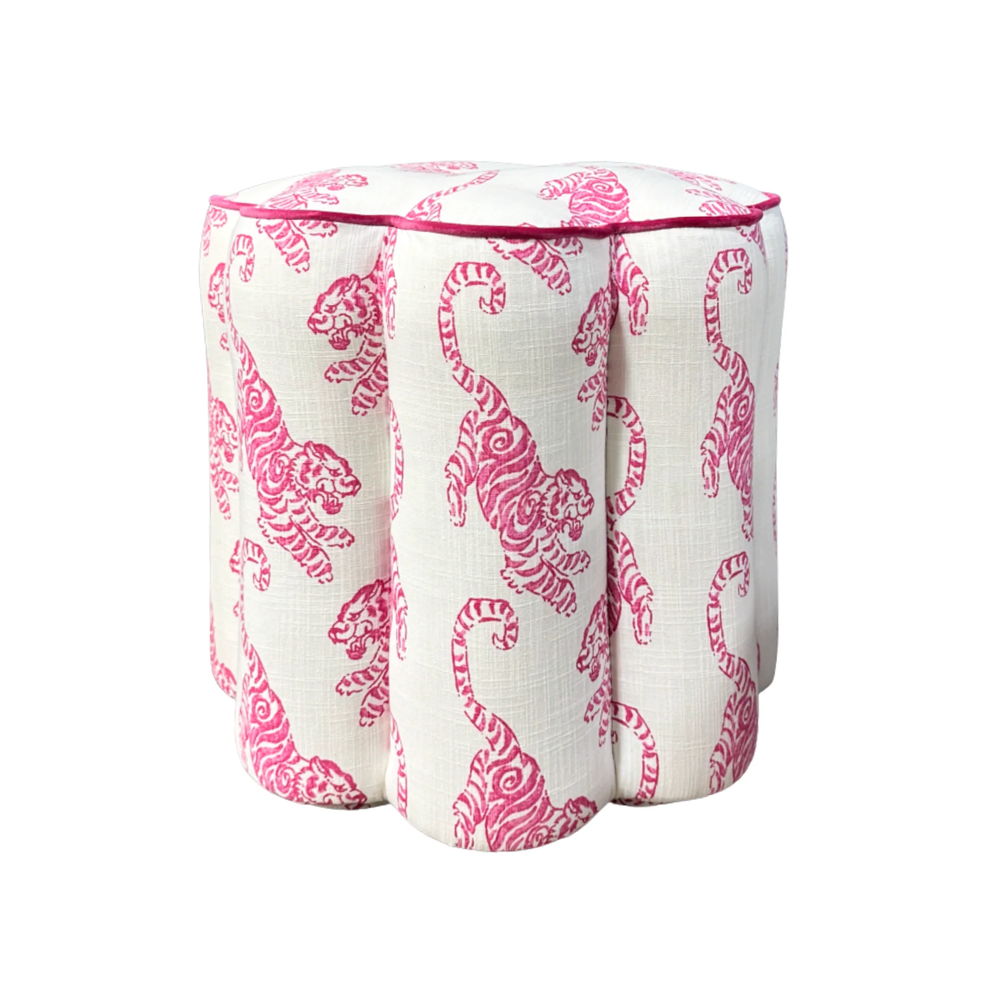 In Stock Sunday Ottoman in Tigris Flamingo