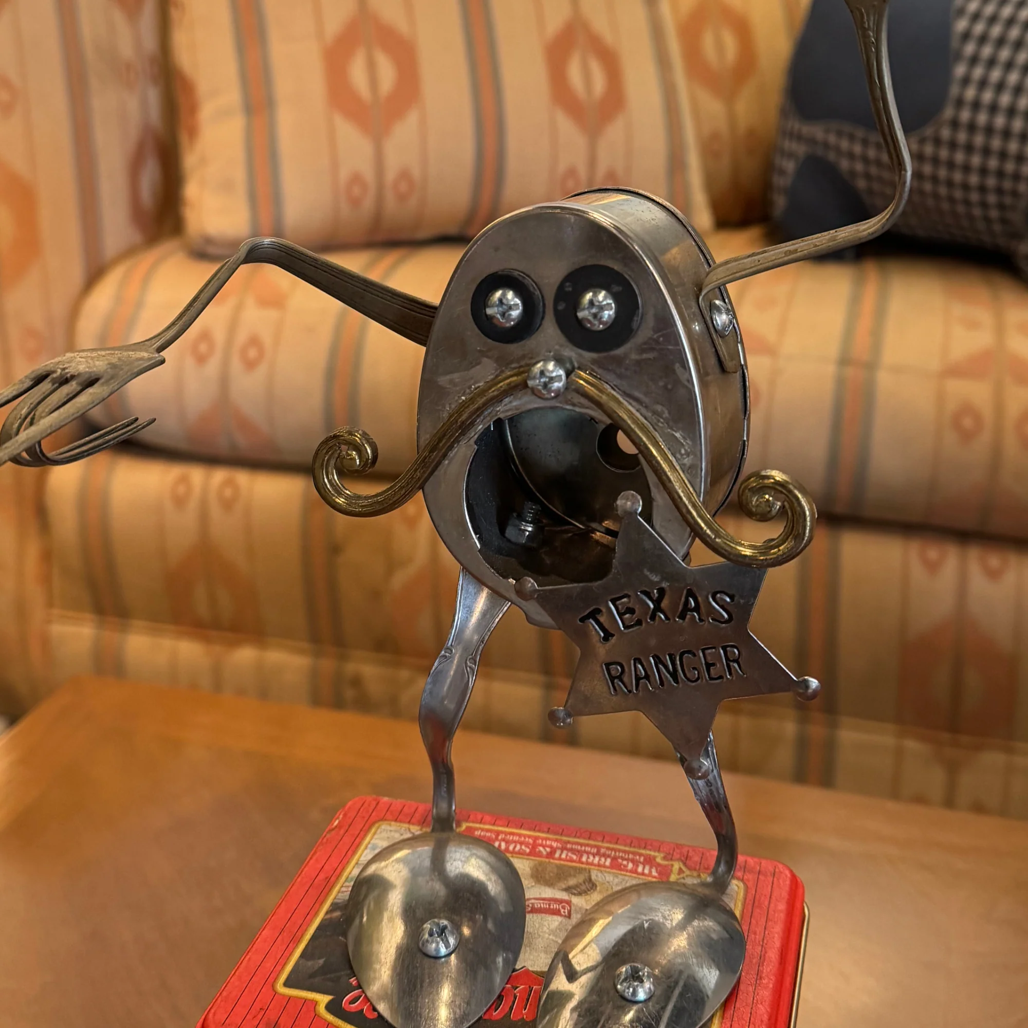 Texas Ranger Metal Sculpture - Image 3