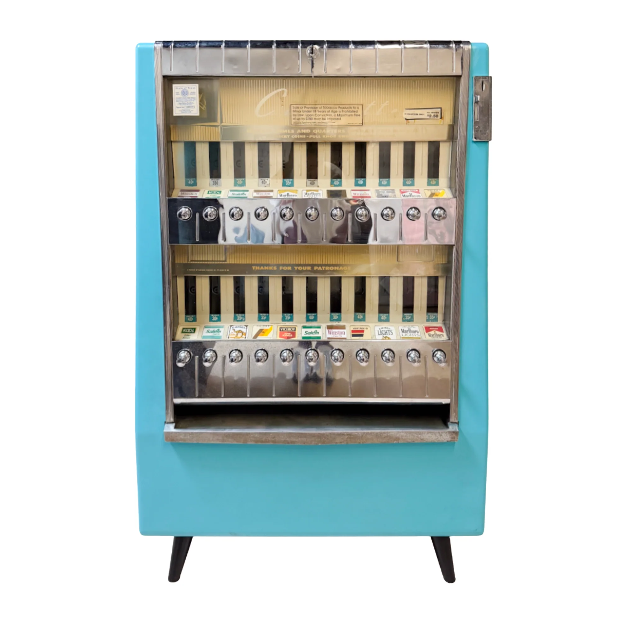 1960s Turquoise Cigarette Machine