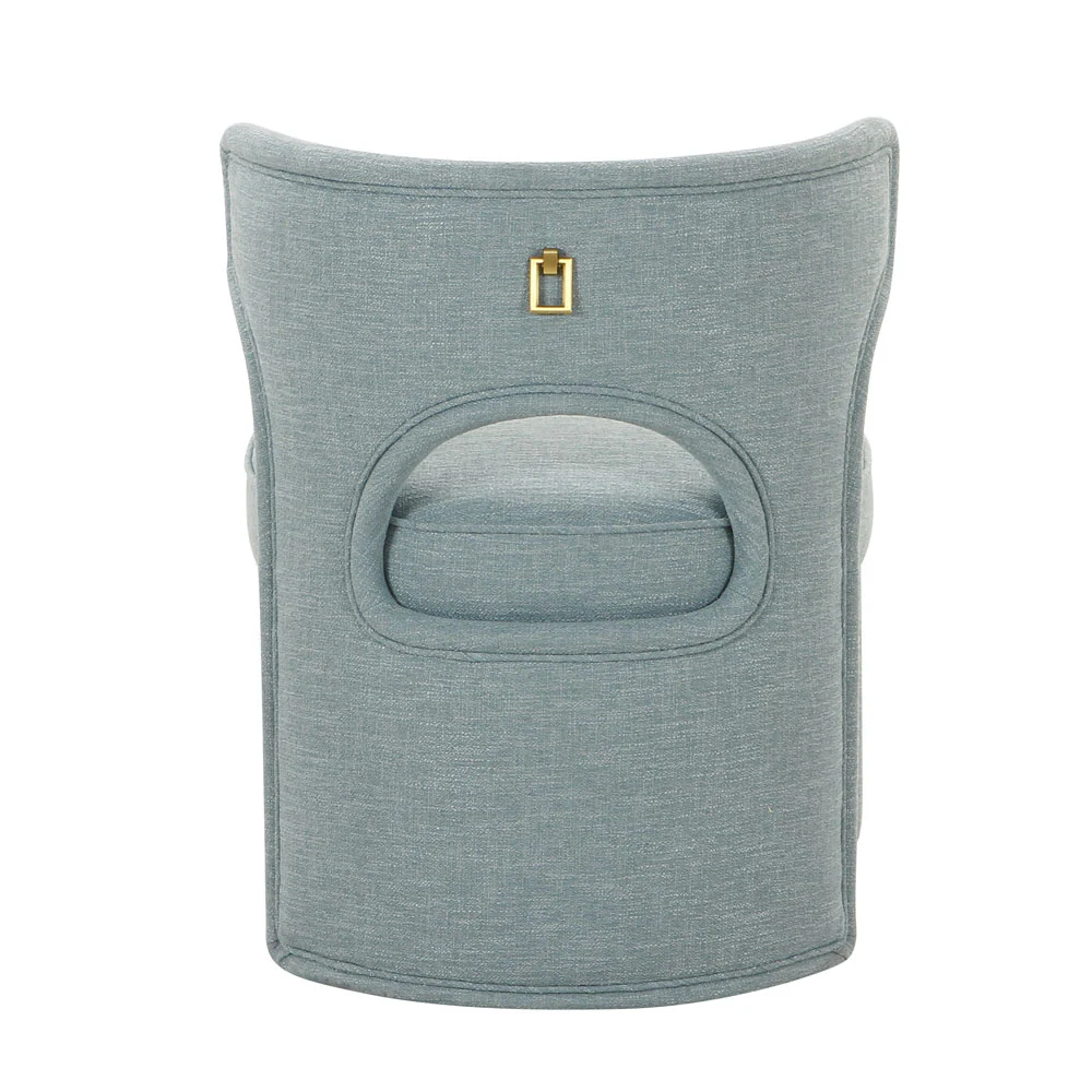 Valerie Dining Chair in French Blue Linen - Image 11