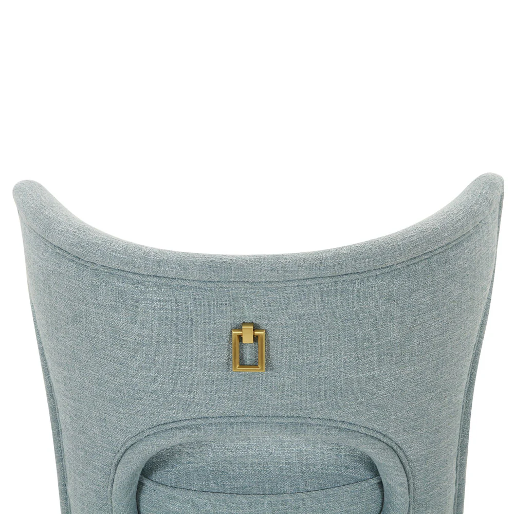 Valerie Dining Chair in French Blue Linen - Image 12