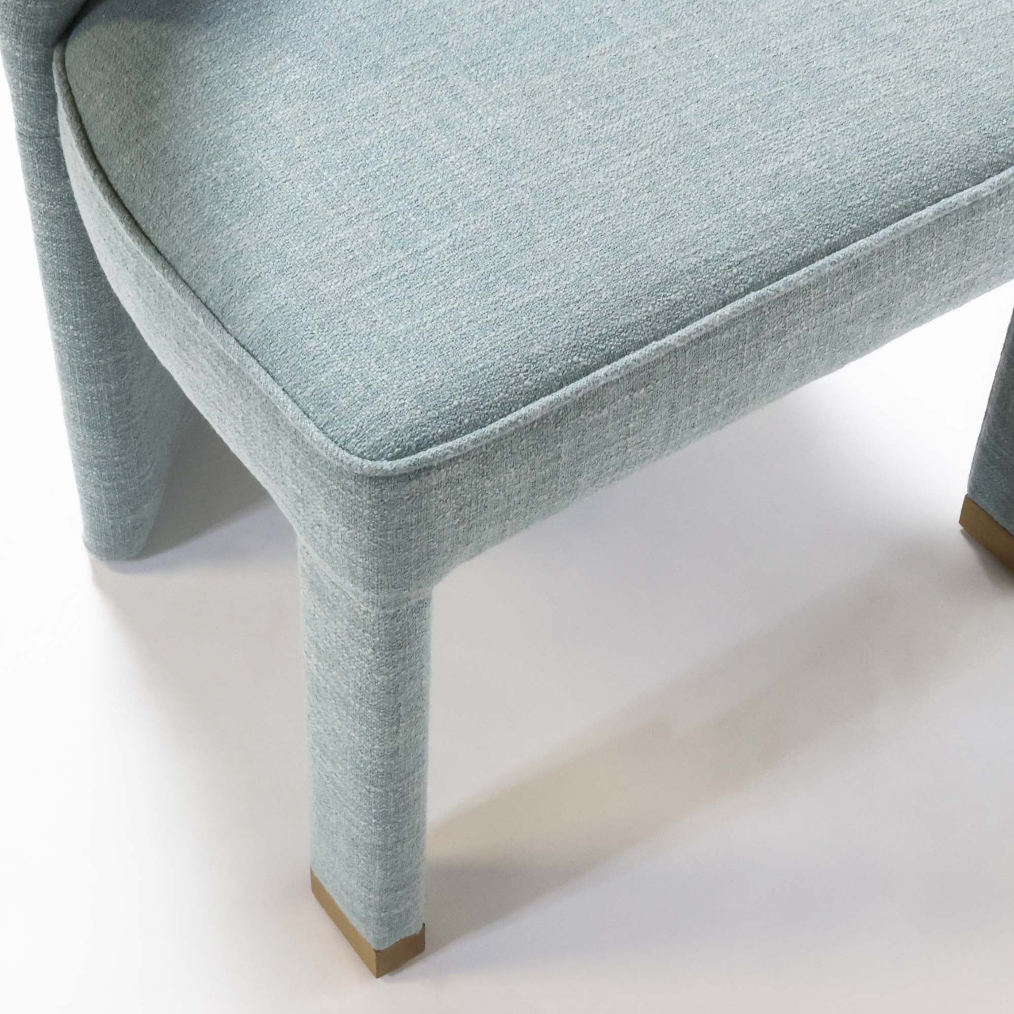Valerie Dining Chair in French Blue Linen - Image 8