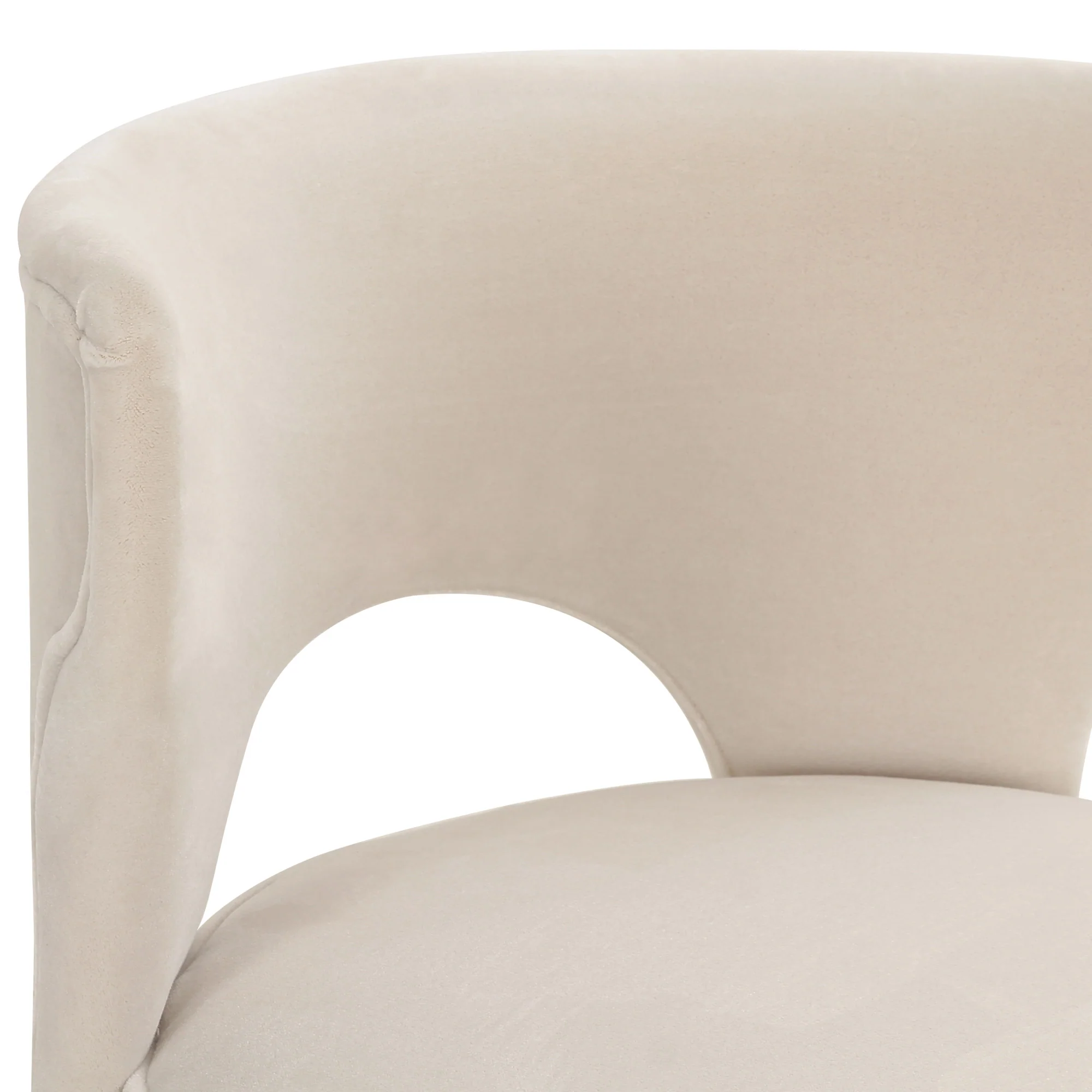 Valerie Dining Chair in Pearl Velvet - Image 6