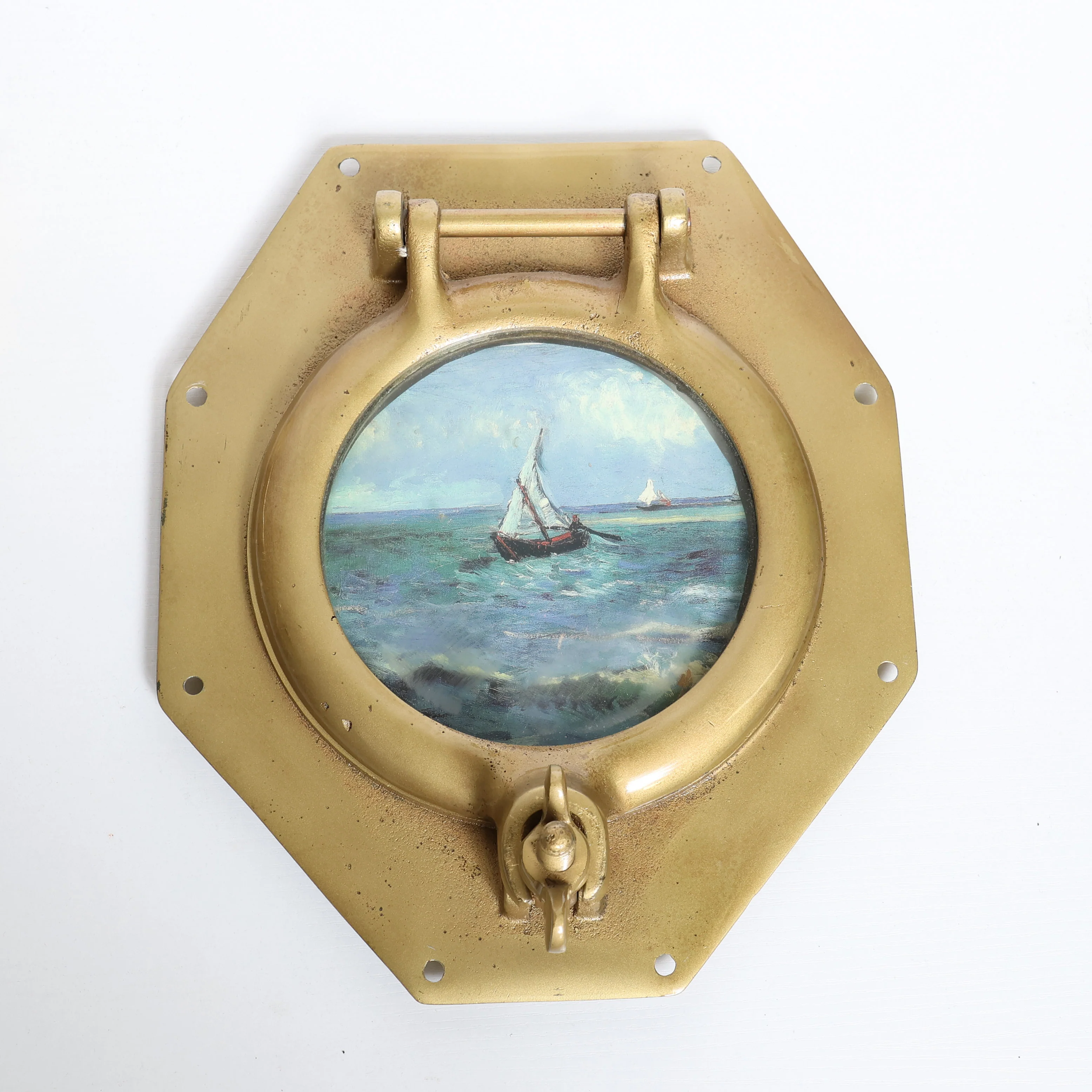 Vintage Brass Ship Porthole - Image 2