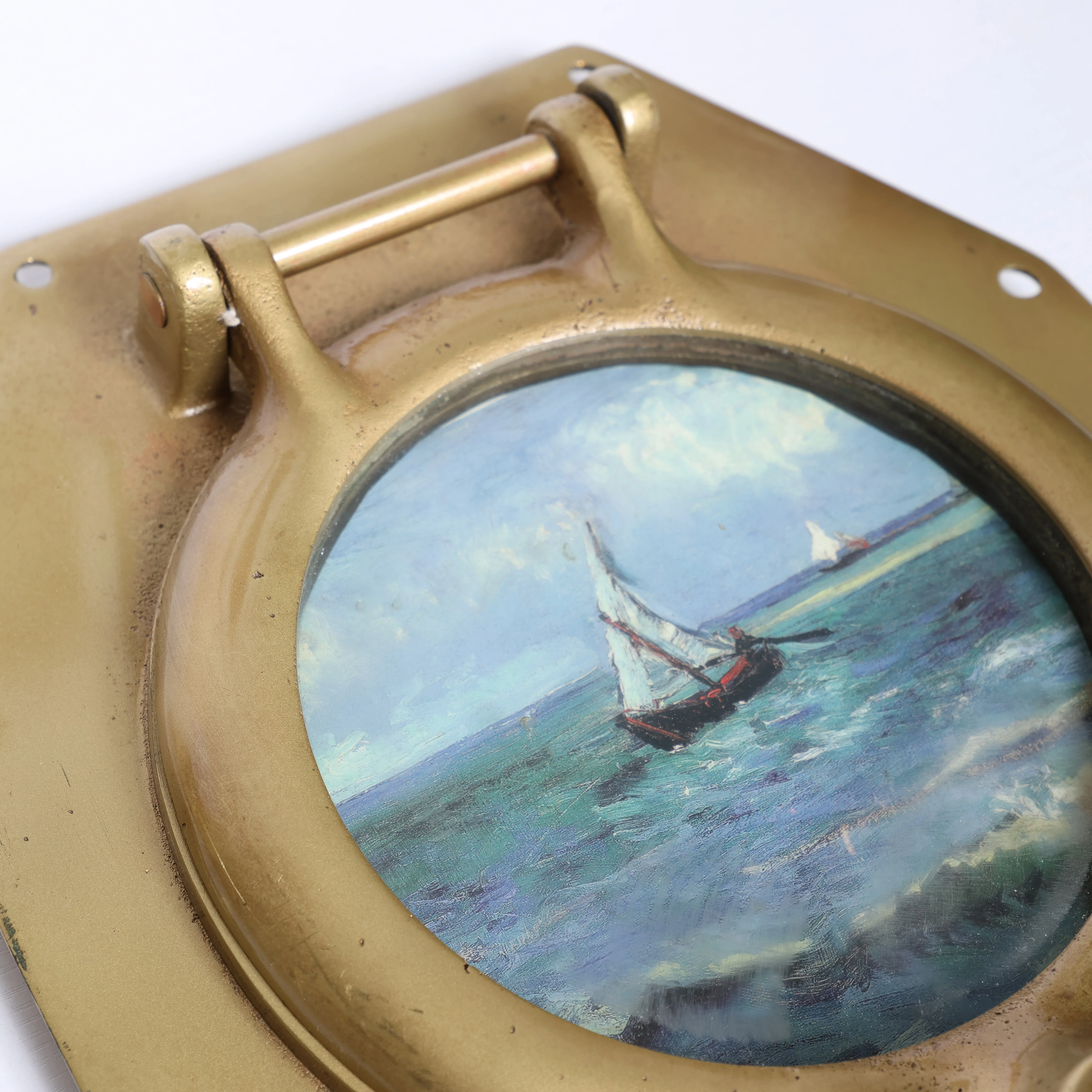 Vintage Brass Ship Porthole - Image 4