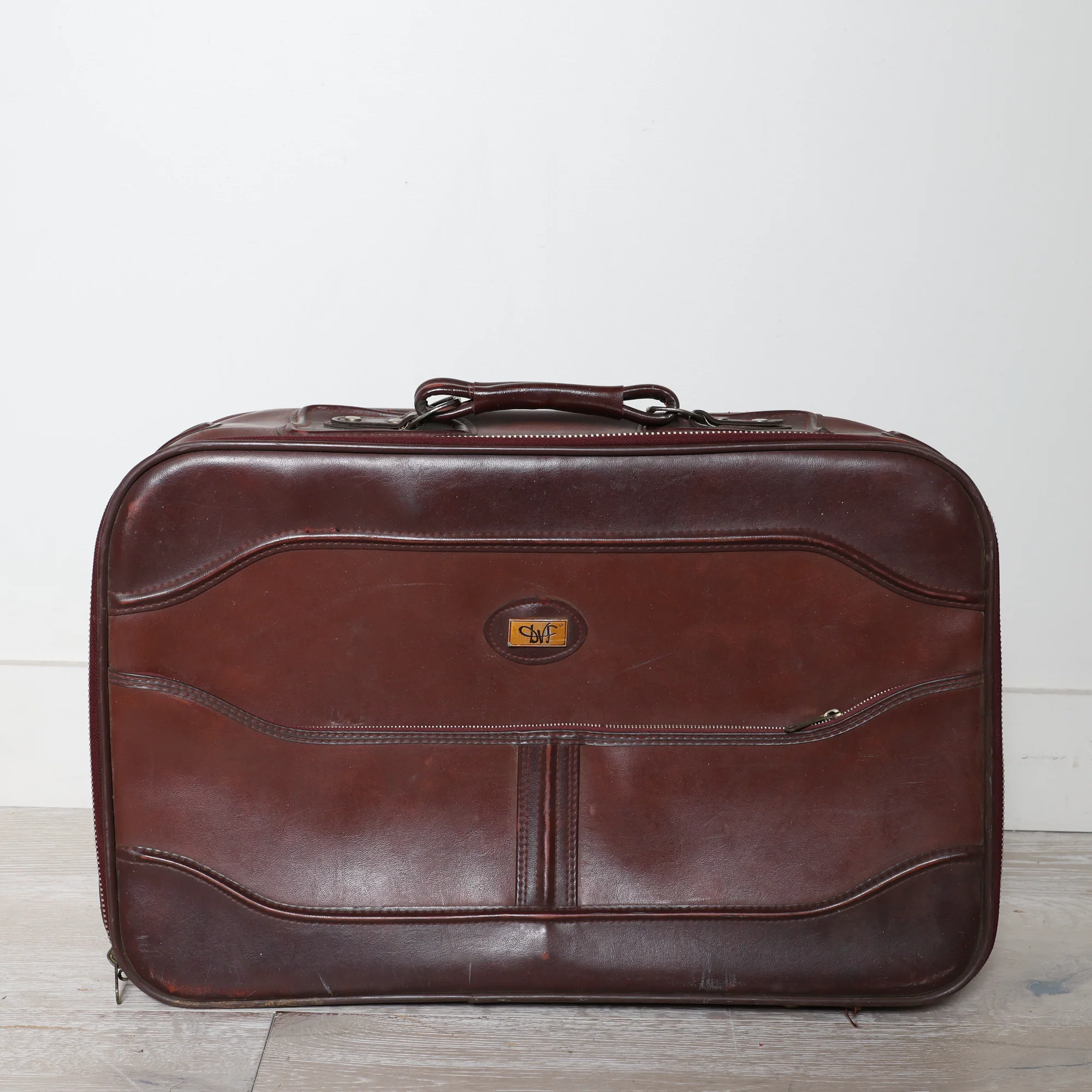 Vintage "Diane Von Furstenberg" Leather Suitcase - Image 3