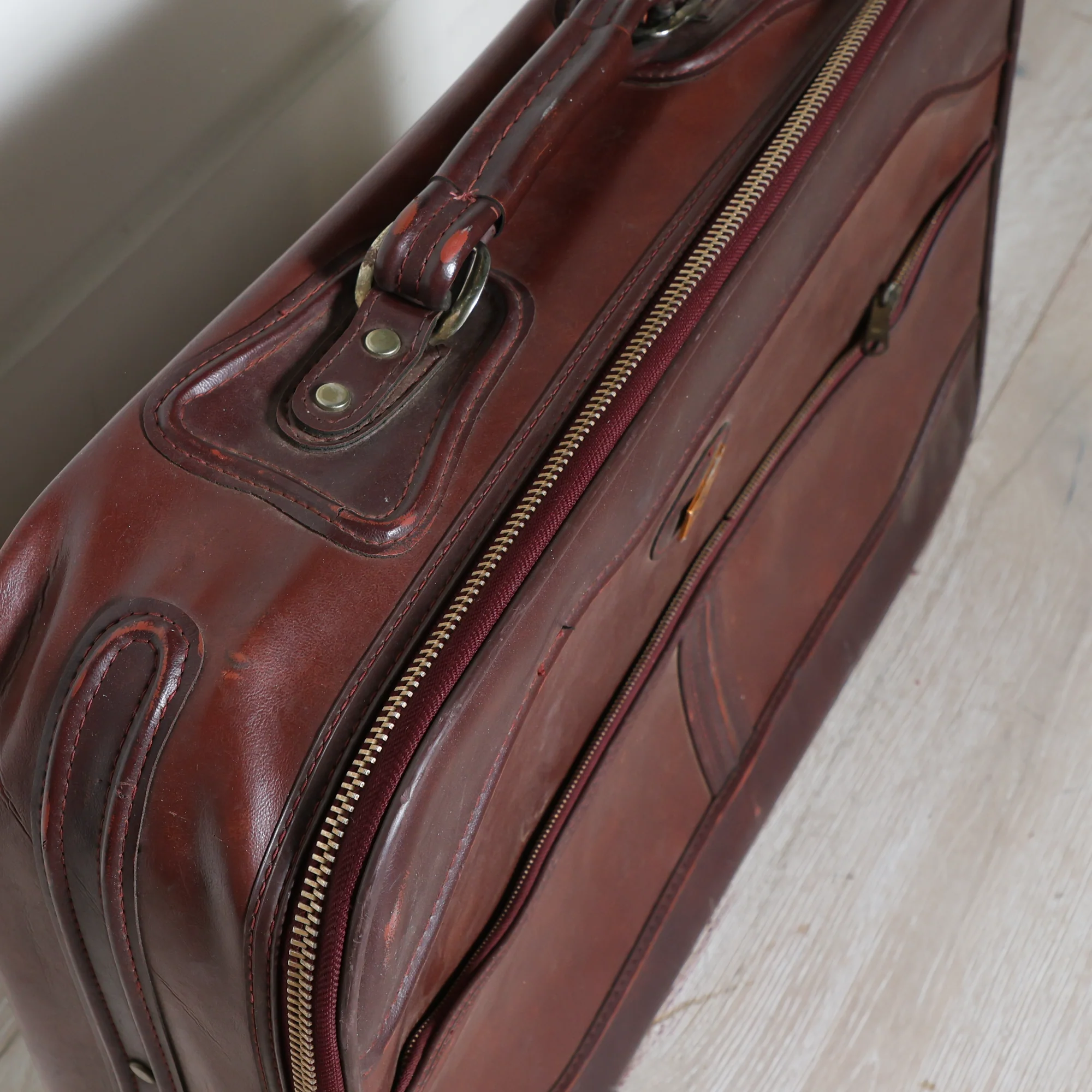 Vintage "Diane Von Furstenberg" Leather Suitcase - Image 4