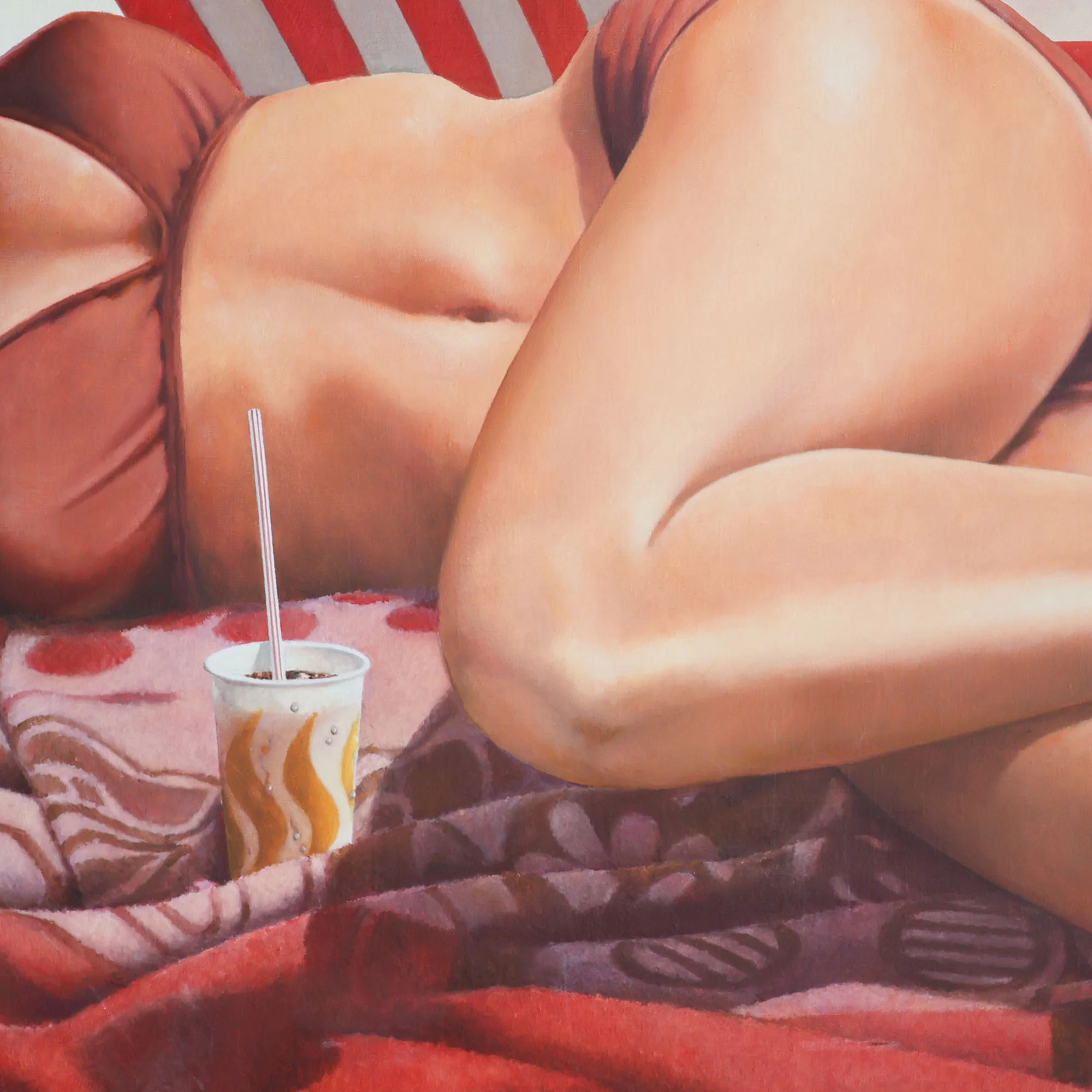 Vintage Figurative Oil Painting on Canvas - Image 3