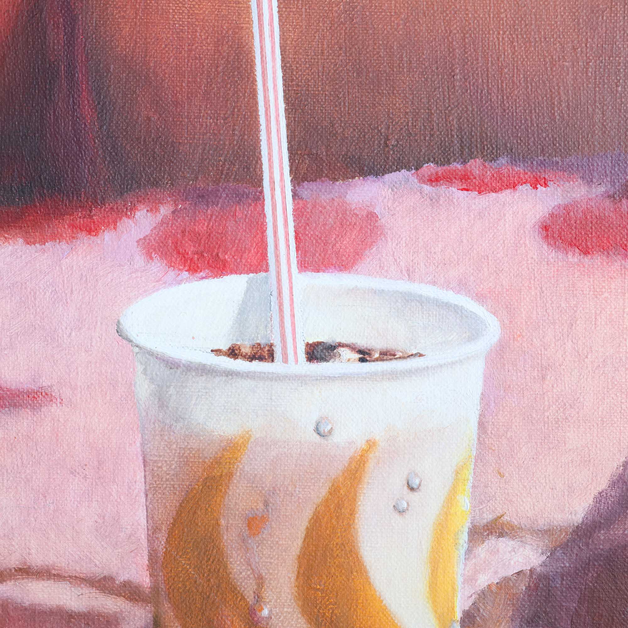Vintage Figurative Oil Painting on Canvas - Image 6
