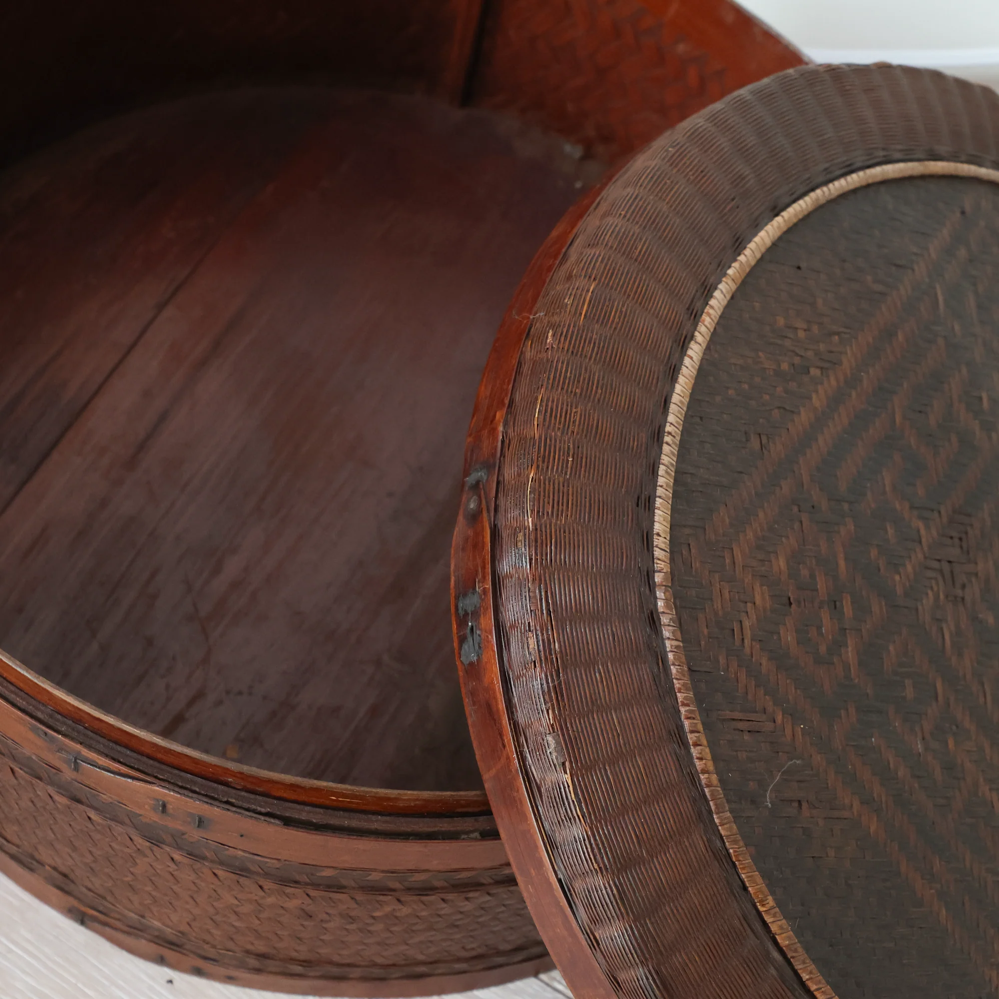 Vintage Three Tiered Bamboo Wedding Basket - Image 6