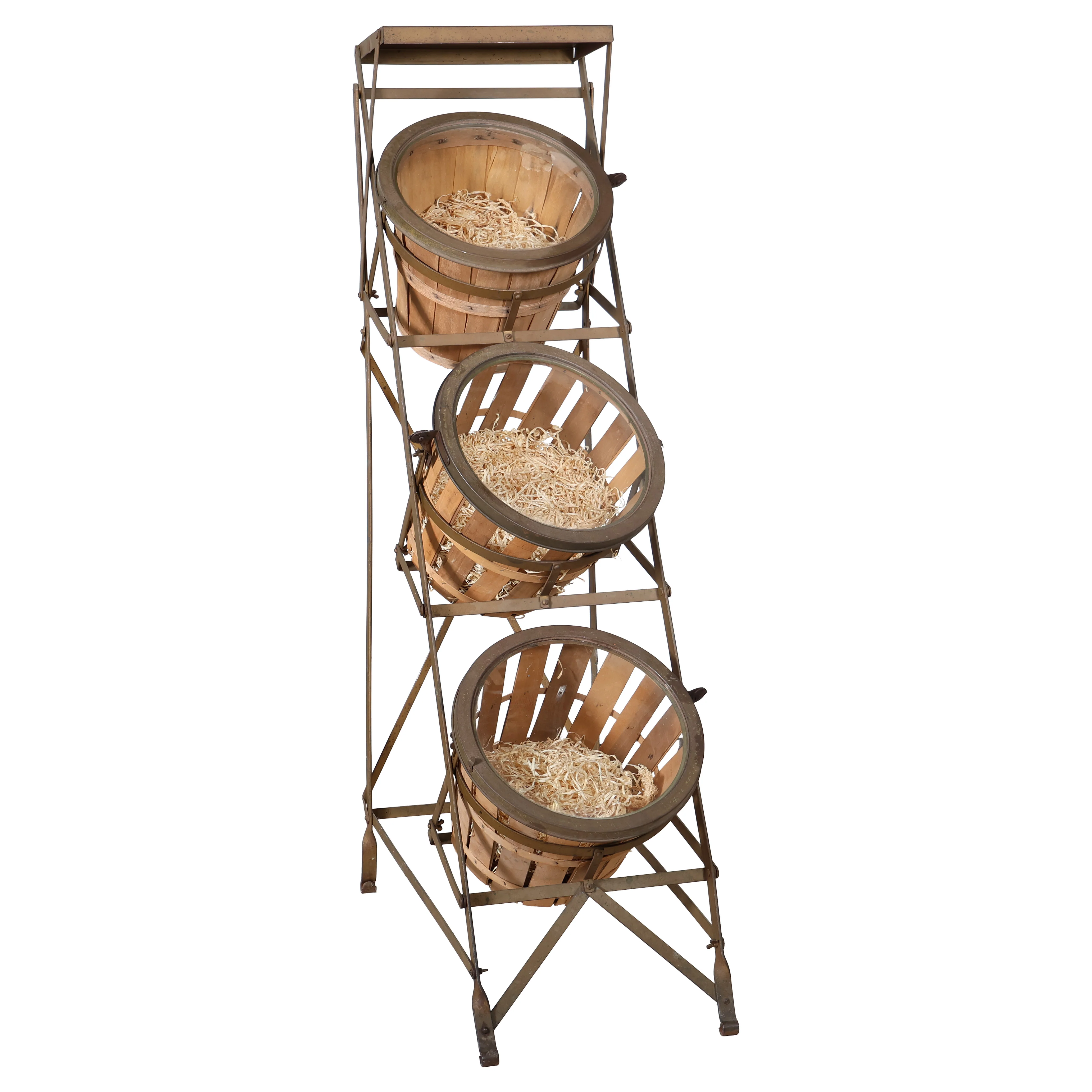 Vintage Tiered Basket Bakery Display