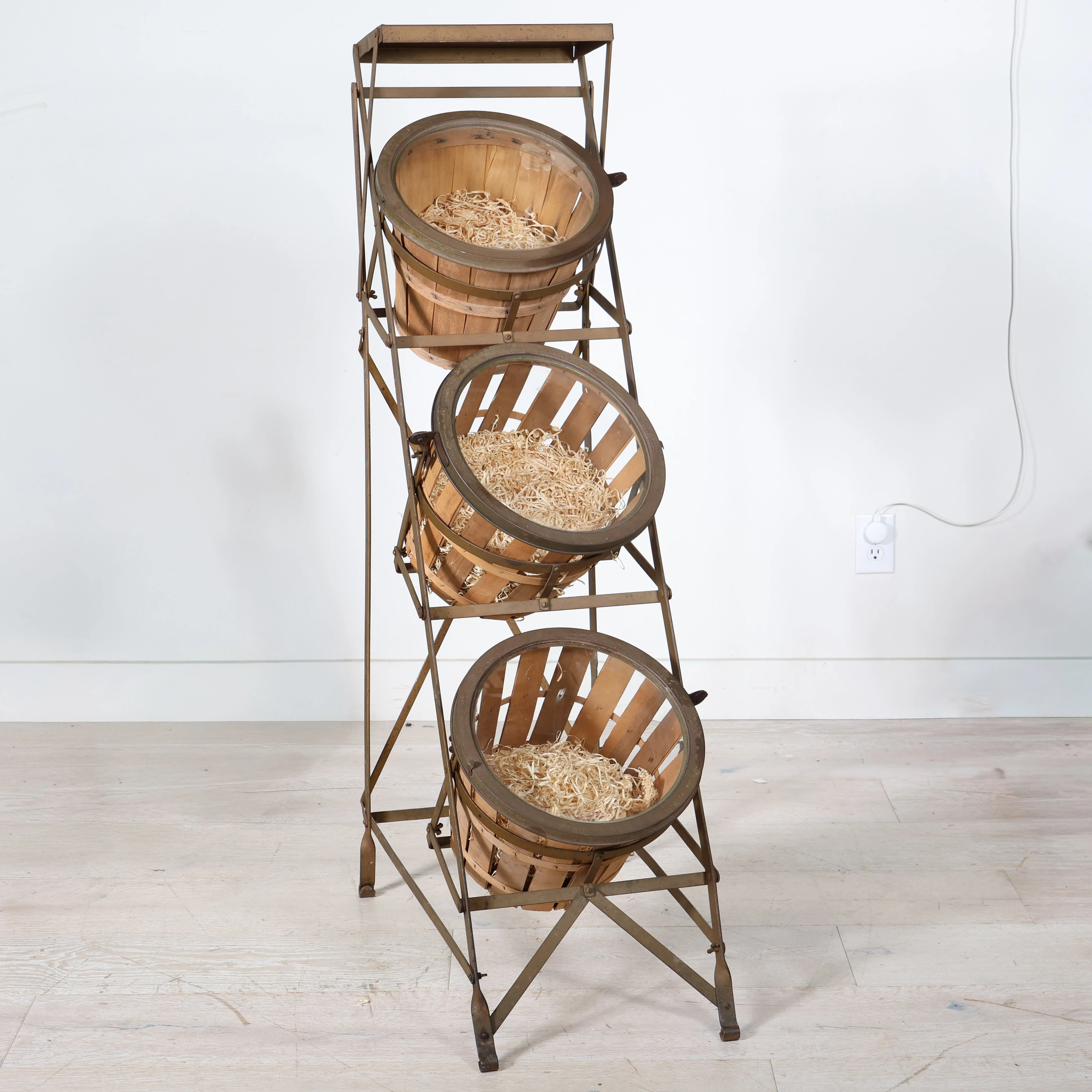 Vintage Tiered Basket Bakery Display - Image 2