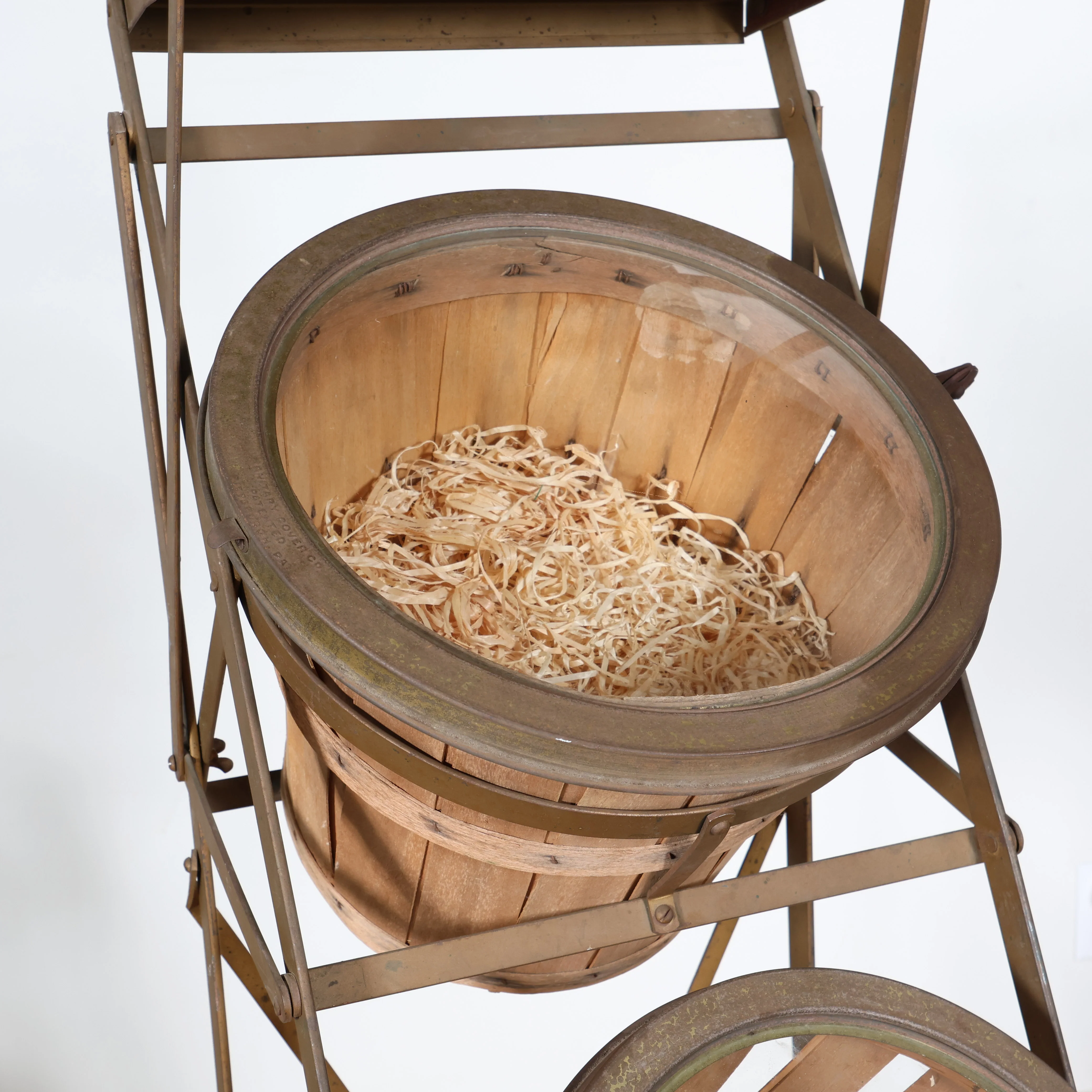 Vintage Tiered Basket Bakery Display - Image 3