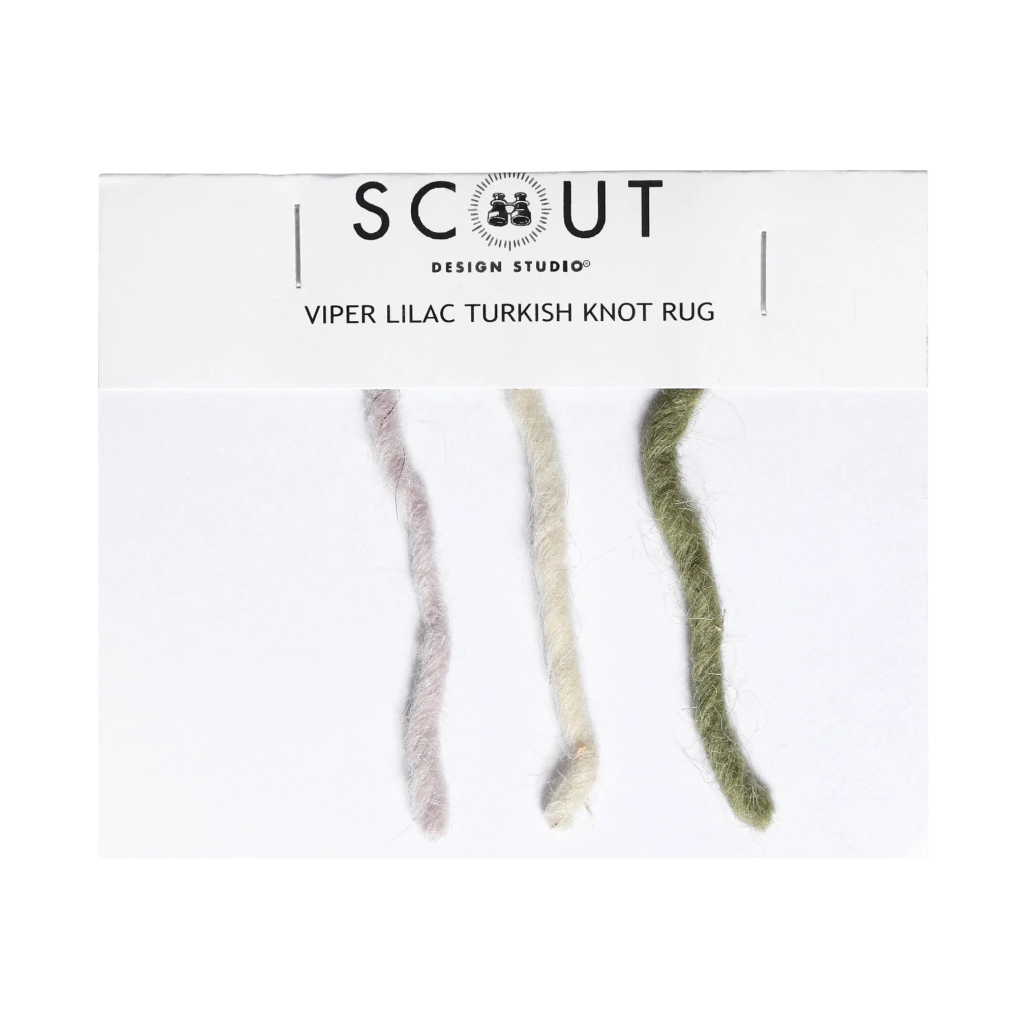 Viper Lilac Turkish Knot Rug Thread Sample
