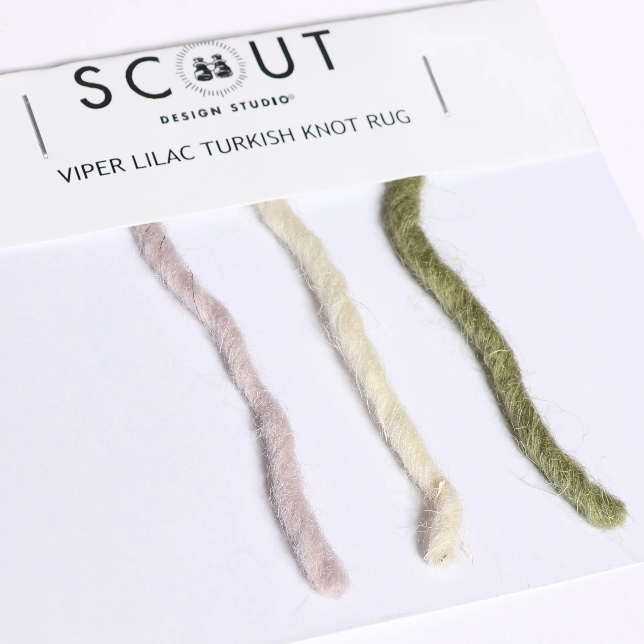 Viper Lilac Turkish Knot Rug Thread Sample - Image 2