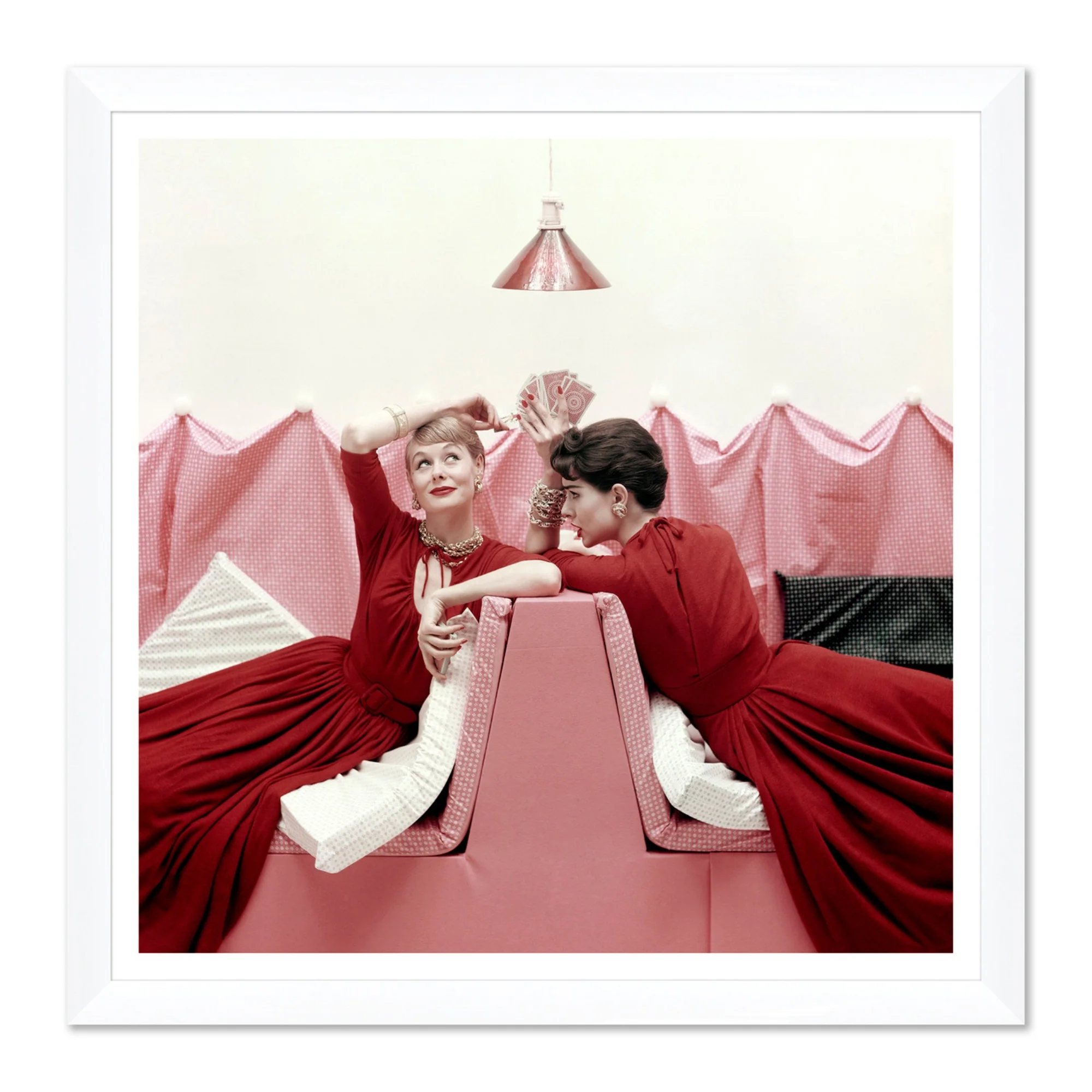 Vogue Magazine, "Models Wearing Red Dresses," Richard Rutledge, July 1, 1954