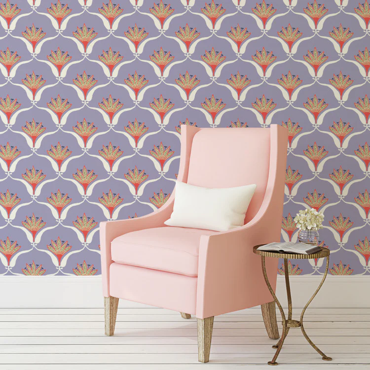 Wallflower Wallpaper - Lilac - Image 2