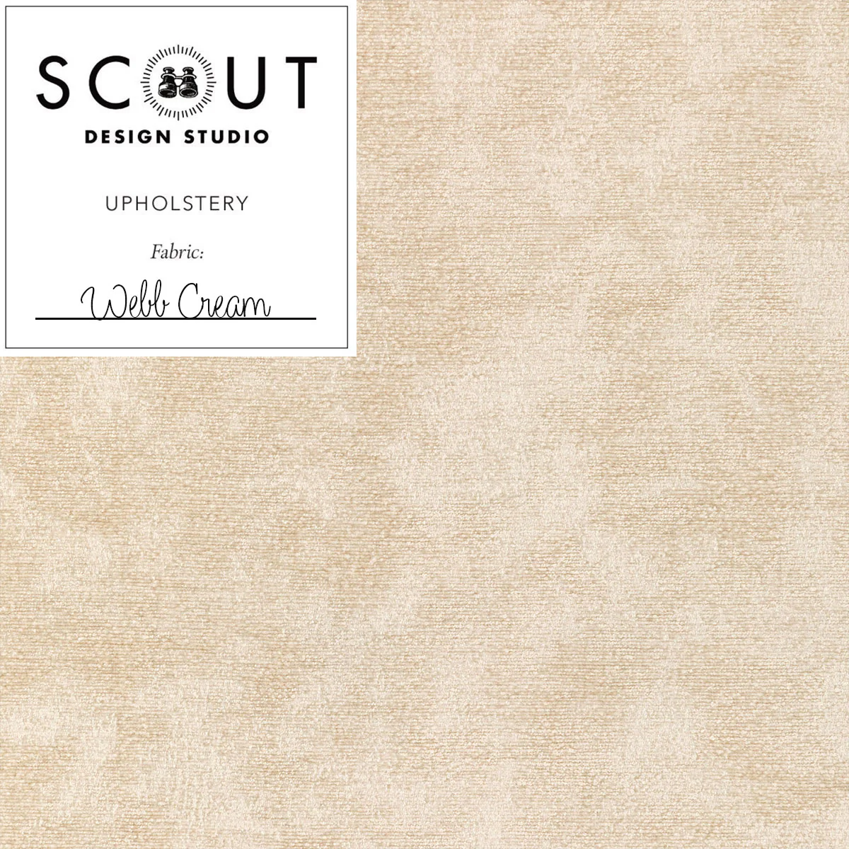 Webb Cream Chenille Fabric Sample