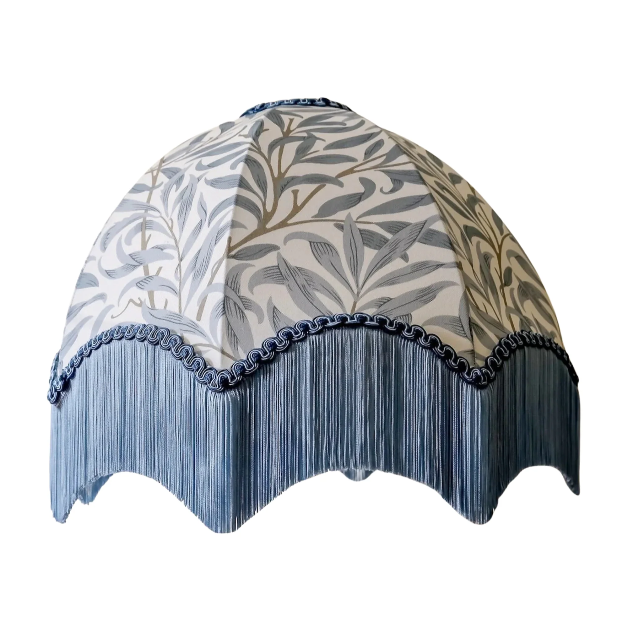 William Morris Willow Boughs Fringed Lampshade (XL)