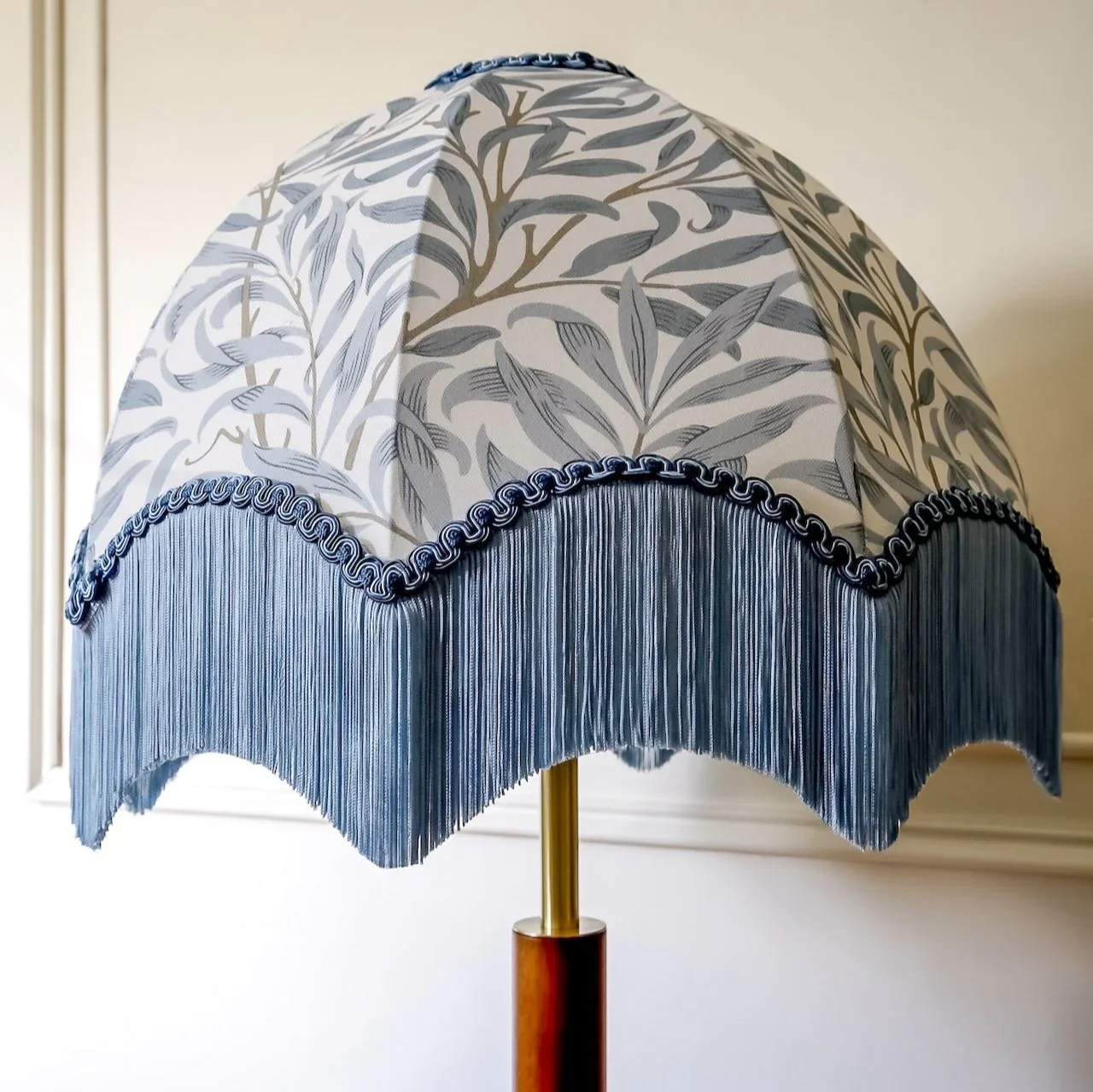 William Morris Willow Boughs Fringed Lampshade (XL) - Image 2
