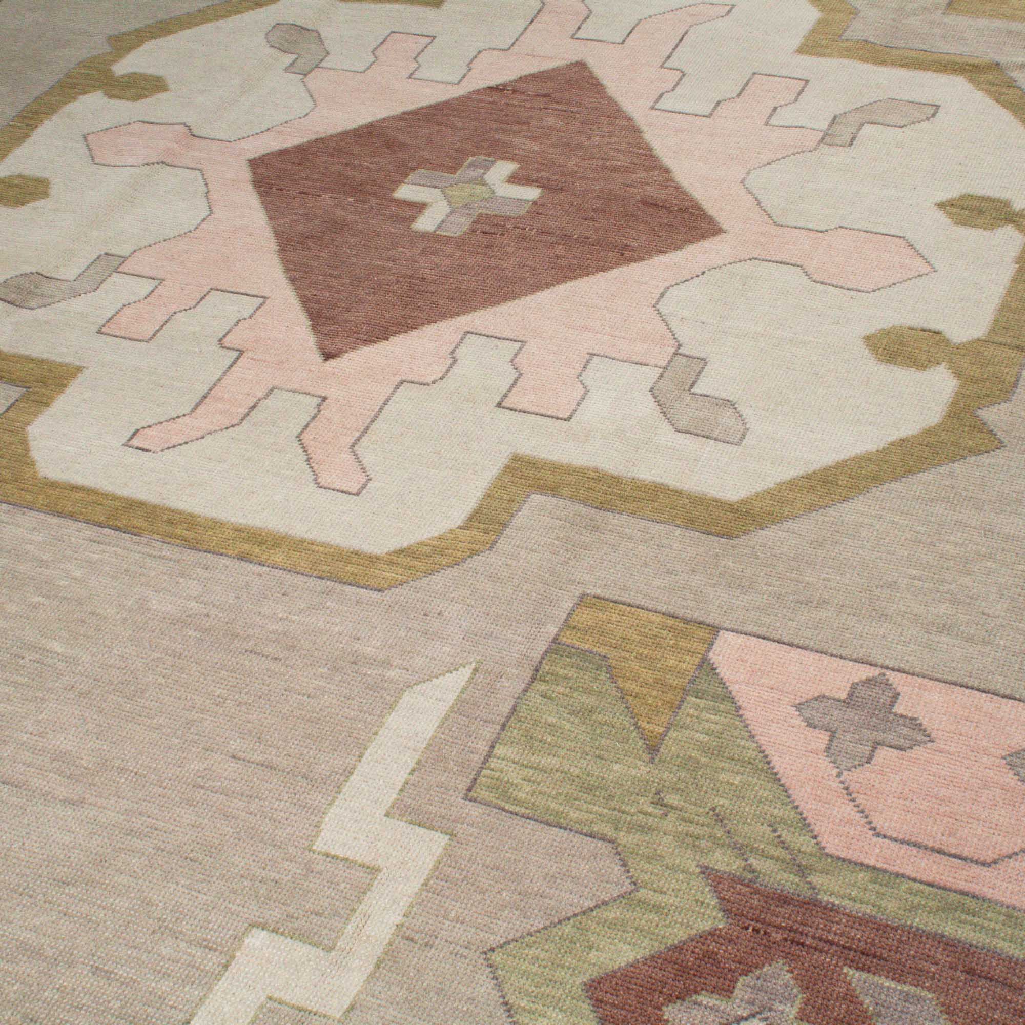 Zara Earth Tones Turkish Knot Rug - Image 6